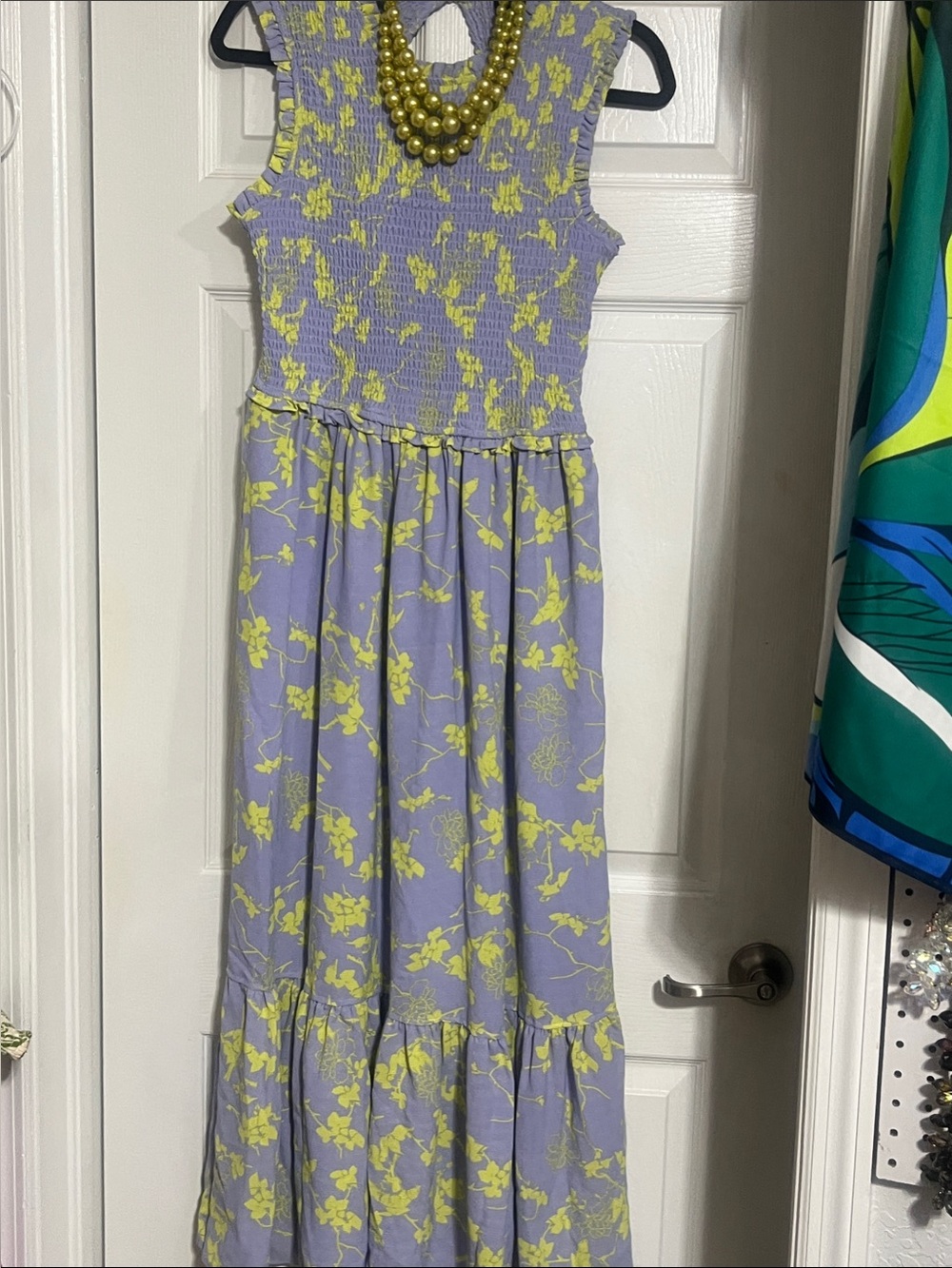 Jessica Simpson Lavender Dress with Bright Yellow Floral Print